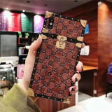 グッチ  iphone xs/xs maxケース 個性 iphone xr/xケース リベット付け iphone 6splus/8/7 plusケース 四角型 ストラップ付け 激安