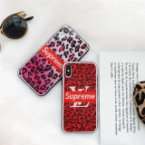 ルイヴィトン iphone xr/xs maxケース 高級コラボ シュプリーム アイフォンxs/xカバー  オシャレ supreme iphone 6s/7/8plusケース 豹紋