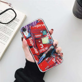 シュプリーム iphone xr/xs maxケース お洒落 アイフォンxs/xカバー 個性 supreme iphone 6s/7/8plusケース シンプル風