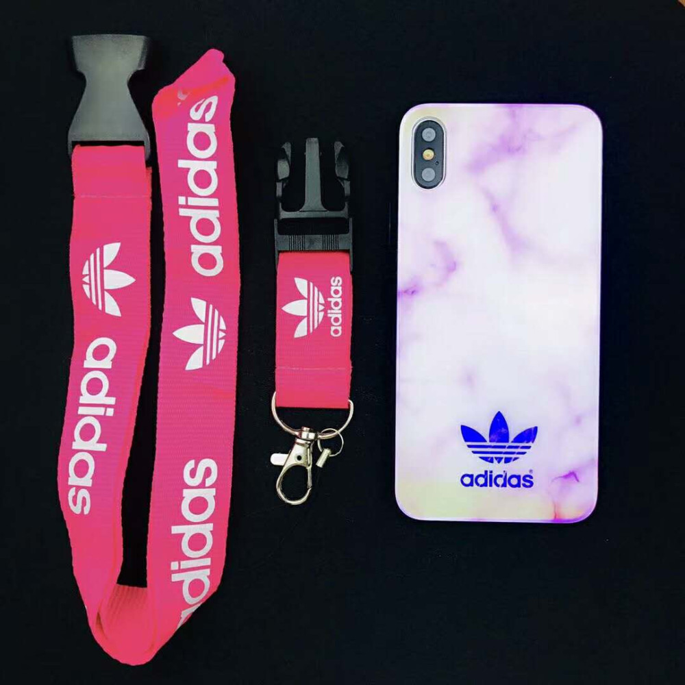 アディダス Adidas Iphone Xrケース アイフォンxs Xs Maxカバー ブランド おしゃれ 大理石 光沢感 ストラップ