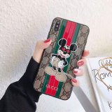 GUCCI iphone XI/11R ケース ブランド 高級品 グッチ iphone XR/XS ケース ファション ミッキーモウス 可愛い GUCCIアイフォンXS MAXケース