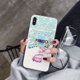 ケンゾー Kenzo iphone xs/xr/xs maxケース ブランド ガラス背面 超薄型 耐衝撃 iphone x/7/8plusカバー 芸能人愛用