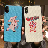 グッチ iphone xs/xs maxケース 豚年潮流設計 iphone xr/xケース お洒落 iphone 6/8/7 plusケース 可愛いジャケット ペアお勧め