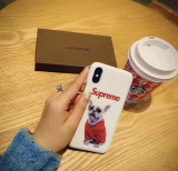 シュプリーム iphone xr/xsケース コラボ ルイヴィトン  iphonex/8plusケース 人気 アイフォン10R/xs maxケース 犬付け