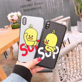 シュプリーム iphone xrケース 可愛い アイフォン xs/xs maxカバー ダック付け iphone 8/7plusケース 個性ジャケット