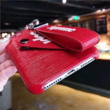シュプリーム iphone xr/xsケース カード入れ  iphonex/8plusケース ストラップ付け アイフォン 7/xs maxケース 人気通販
