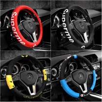 シュプリーム 車のステアリングホイールカバーシリコン滑り止め保護カバー38cm / 15インチ、フォルクスワーゲンアウディフォードとほとんどの車のステアリングホイールには、さまざまな色が用意されています。