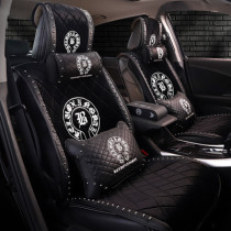 クロムハーツカーシートクッション冬用ショートぬいぐるみ秋冬の暖かさのためのスリーピース、滑り止めチェアクッション厚くされた暖かいシートクッション