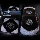 クロムハーツ 車用 シートカバーセットカーシートクッショ 前座席用2枚+後部座席用1枚 カーシートカバー 座布団 シートクッション 座席シート 3枚組 カー用品 簡単設置 防寒