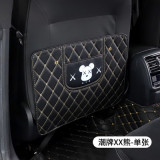 クロムハーツ シートバックポケット キックガード 車用アンチ汚いマット 傷 汚れ 防止 シートバックプロテクター 子供のためのキックマット シートカバー カーグッズ 愛車 保護パッド オートシートバックカバー カー用品 ベージュ
