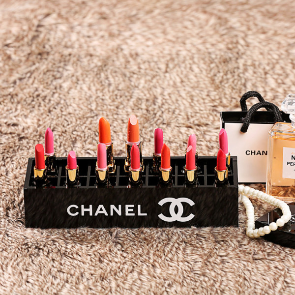 CHANEL　シャネル小物入れ　アクリル収納ボックス　メイクボックス　口紅ボックスレディース