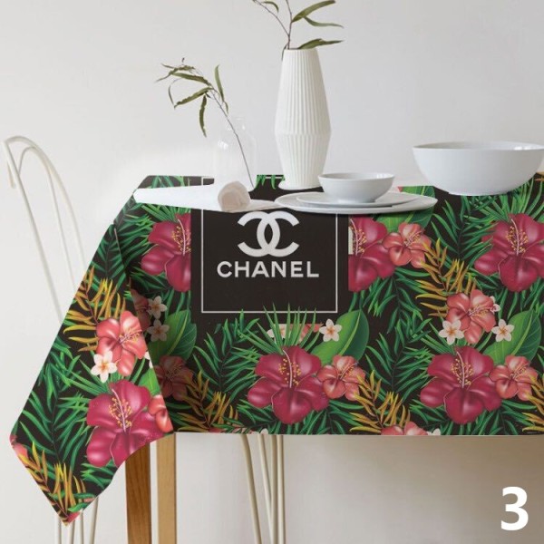 テーブルクロス　シャネル/CHANEL　テーブルかけ/食卓カバー/机カバー　防塵撥水汚れ防止　リネン風薄手　インテリア雑貨