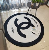CHANELカーペット丸形可愛い　玄関マットシャネル　トイレマット　ベッドルーム室内屋外吸水マット　雨雪泥落とし