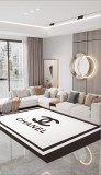 CHANEL シャネル　四角の絨毯　ロゴマーク　カーペット 滑り止め付 ベッドルーム 折り畳み　キッチン　ルームマット　3色
