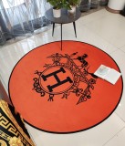 HERMESカーペット丸形可愛い　玄関マットエルメス　トイレマット　ベッドルーム室内屋外吸水マット　雨雪泥落とし