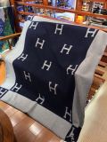 Hermes　エルメス　暖かい ウールブランケット ジャガード ６色　Hマーク　毛布　ベッド/カー/旅行/子供用でき