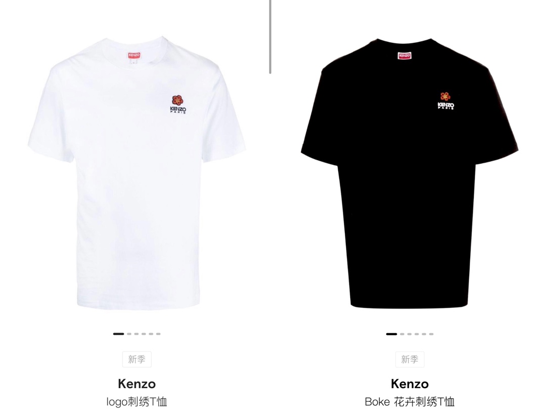 kenzo 刺繍 Tシャツ 黒 新品未使用 タグ付き 自画像 ポートレート