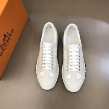 最新Hermesエルメス シンプル クラシック メンズ スニーカー