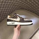 超話題!Loui Vuitto x OFF-WHITE x Nike Tripartite クール メンズ カジュアル スニーカー