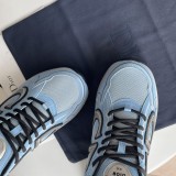 高品質DiOR ブルー メッシュ CD30 ロゴ スニーカー