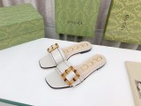 Gucciグッチの新しいファッションオールマッチバンブーバックルスリッパコピー