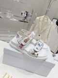 Dior ディオール通販 2023新作重工業刺繍ベルクロサンダルとスリッパ