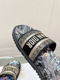 ★超人気23Ss 新作 Dior Dway 刺繍プラットフォームサンダルとスリッパ