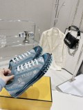 大人気 FENDI ドミノ 2023SS 新作 キャンバスシューズ