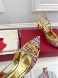 ヴァレンティノ VALENTINO 通販2023春夏新作ビッグVバックル編み込みハイヒールサンダル
