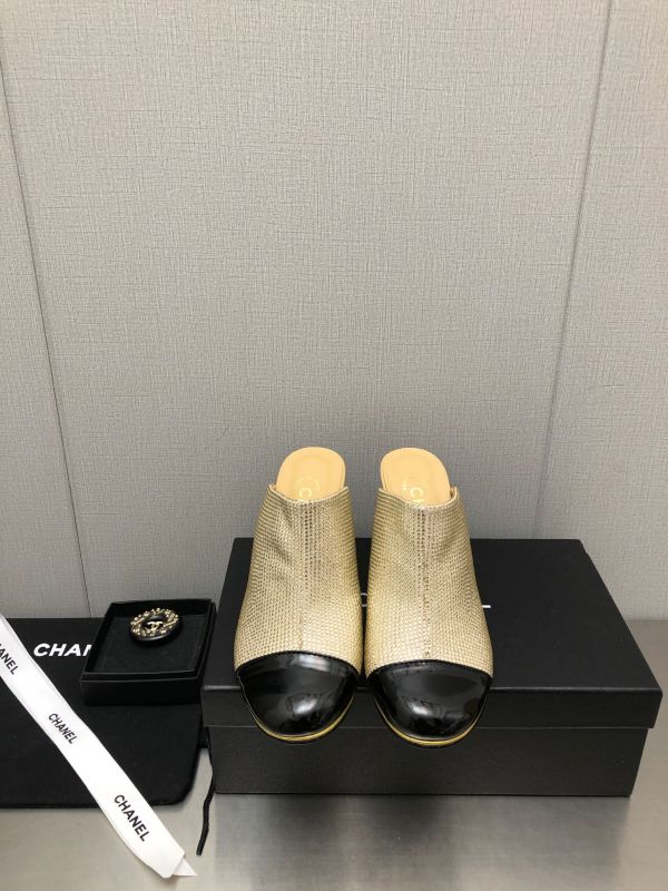 Chanel シャネル2023春夏新商品カウンターキャットウォークスタイルプラットフォームスリッパ