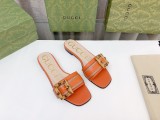 Gucciグッチ通販の新しいファッションオールマッチバンブーバックルスリッパ