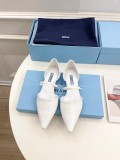 最新PRADA プラダ キャットウォーク モデル 中空ポインテッド バレエ シューズ