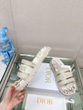 23Ss 新作 Dior Dway 刺繍プラットフォームサンダルとスリッパ