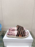 2023SS夏新作 Dior Dway 刺繍プラットフォームサンダルとスリッパ