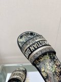 高品質23Ss 新作 Dior Dway 刺繍プラットフォームサンダルとスリッパ