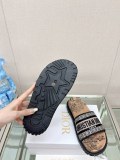 高品質2023SS 新作 Dior Dway 刺繍プラットフォームサンダルとスリッパ