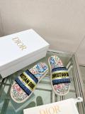 2023SS 新作 Dior Dway 刺繍プラットフォームサンダルとスリッパ