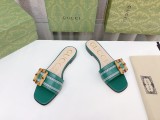 入手困難Gucciグッチの新しいファッションオールマッチバンブーバックルスリッパ