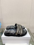 ★超人気23Ss 新作 Dior Dway 刺繍プラットフォームサンダルとスリッパ