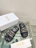 ★超人気23Ss 新作 Dior Dway 刺繍プラットフォームサンダルとスリッパ