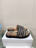 高品質2023SS 新作 Dior Dway 刺繍プラットフォームサンダルとスリッパ