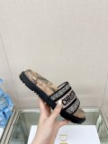 高品質2023SS 新作 Dior Dway 刺繍プラットフォームサンダルとスリッパ