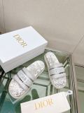大人気23Ss 新作 Dior Dway 刺繍プラットフォームサンダルとスリッパ