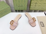 ★超人気Gucciグッチの新しいファッションオールマッチバンブーバックルスリッパ