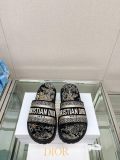 高品質23Ss 新作 Dior Dway 刺繍プラットフォームサンダルとスリッパ