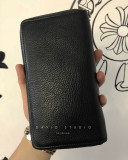 最高品質 クロムハーツ 925スターリングシルバー クロス スタッズ付き長財布 メンズジッパークラッチ 激安 通販