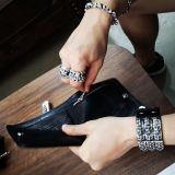 最高品質 クロムハーツ 1スナップ クロスボタン ウォレット 3セメタリークロスパッチ 財布 925シルバー/本革(レザー) 激安 通販