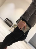 最高品質 クロムハーツ 925スターリングシルバー クロス スタッズ付き長財布 メンズジッパークラッチ 激安 通販