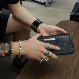 最高品質 クロムハーツ イタリア製トップレイヤー牛革 925スターリングシルバーのアクセサリー 財布 カップルハンドバッグ激安 通販