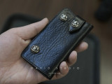 最高品質 クロムハーツ S925スターリングシルバーアクセサリー イタリア輸入牛革 クロス キーケース キーホルダー 激安 通販